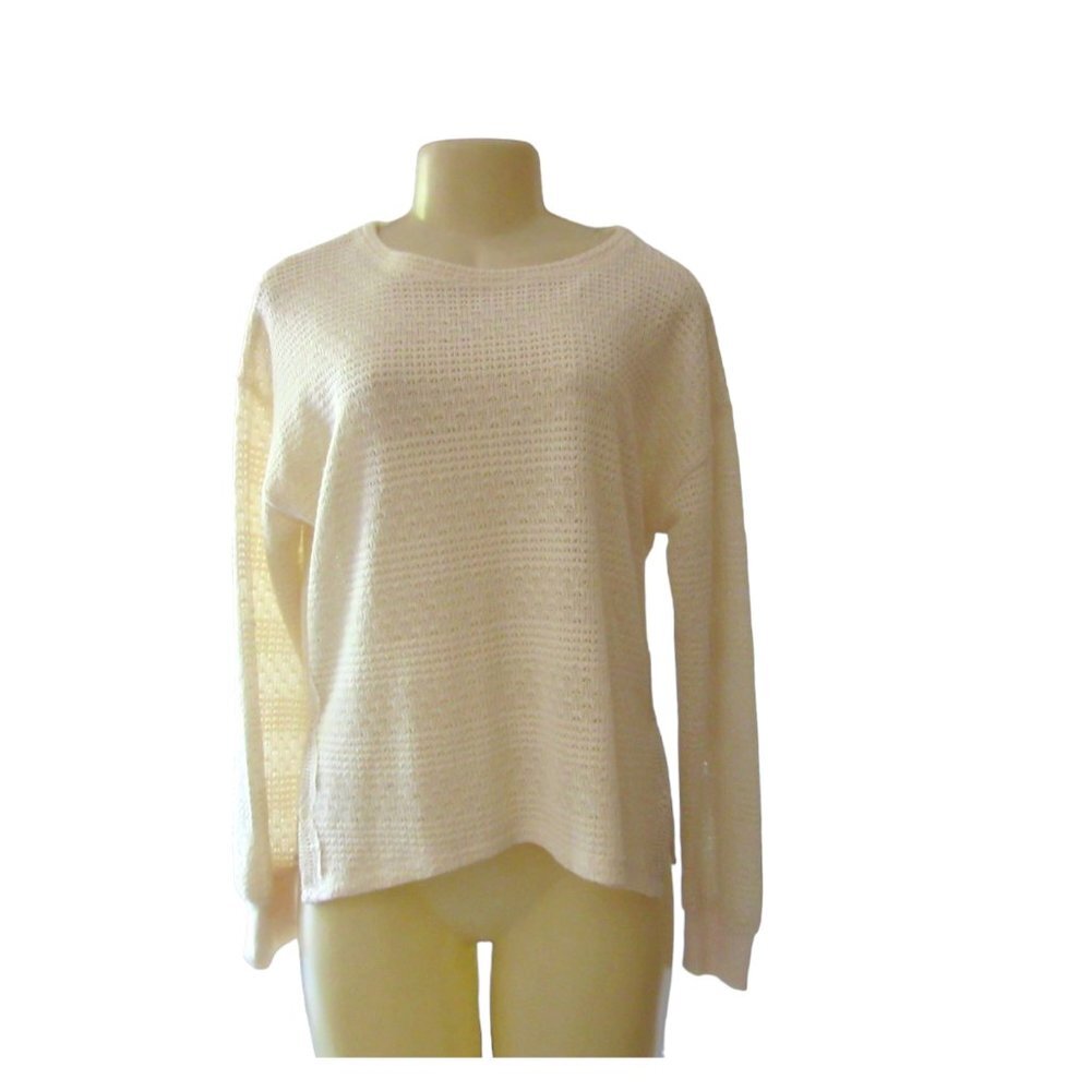New w Tags, Jolt Neon Moon Cream Color Long Sleeve Knit Sweater in Sz Large
